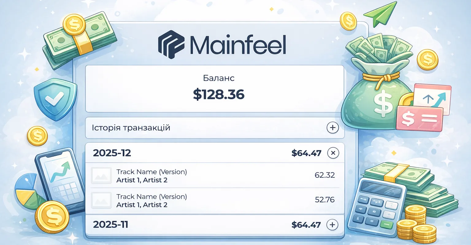 Mainfeel Royalty Center: простий облік роялті без кабінетів і Excel